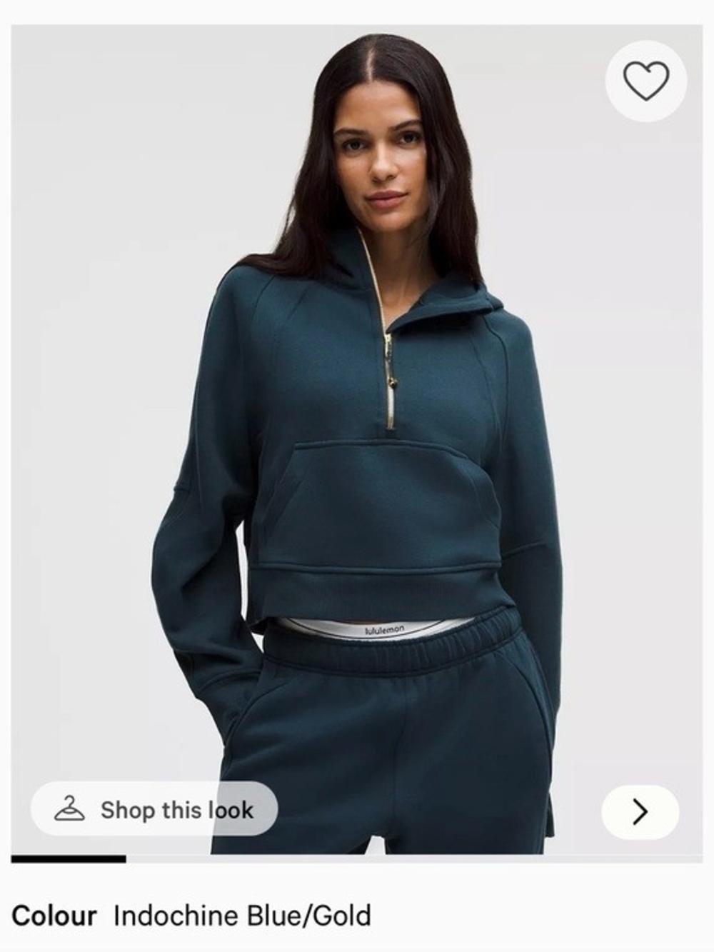 Lululemon Scuba Oversized Half Zip Hoodie INCB XS/S NWT